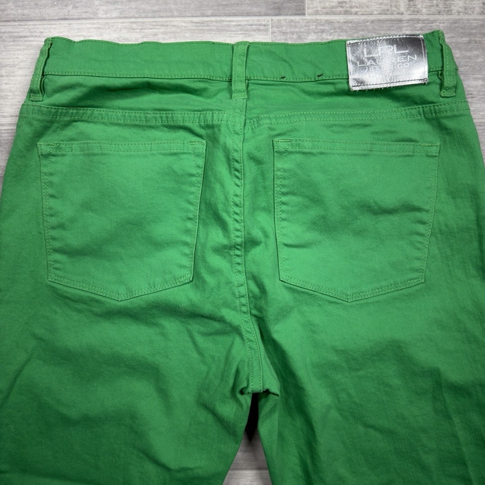 Lauren Ralph Lauren LRL Kelly Green Wash Denim Capri Jeans Women's Size 12 - Picture 8 of 9